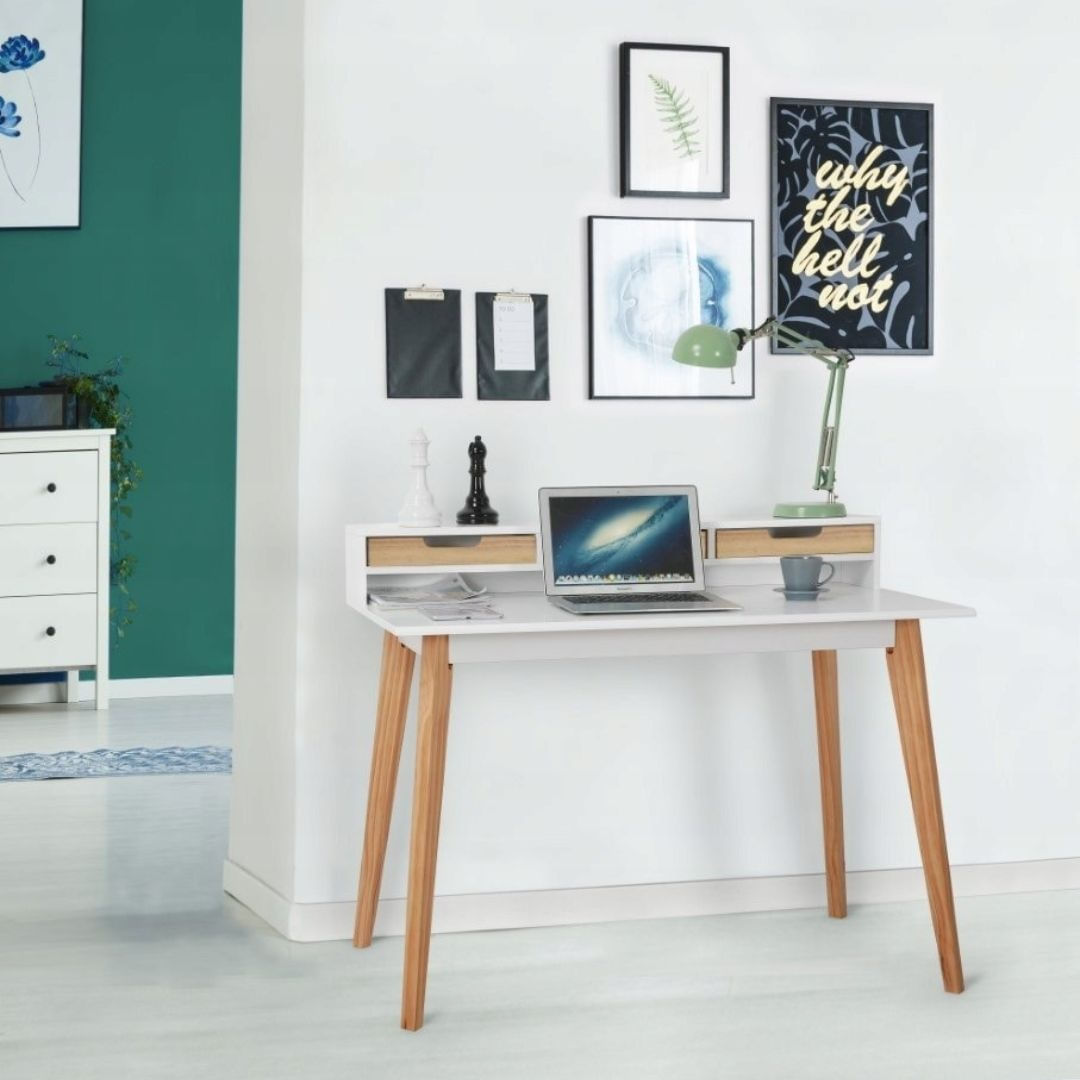 Birou modern Jumi 110x60x90/75 cm – design scandinav, functionalitate si eleganta naturala — imaginea 5