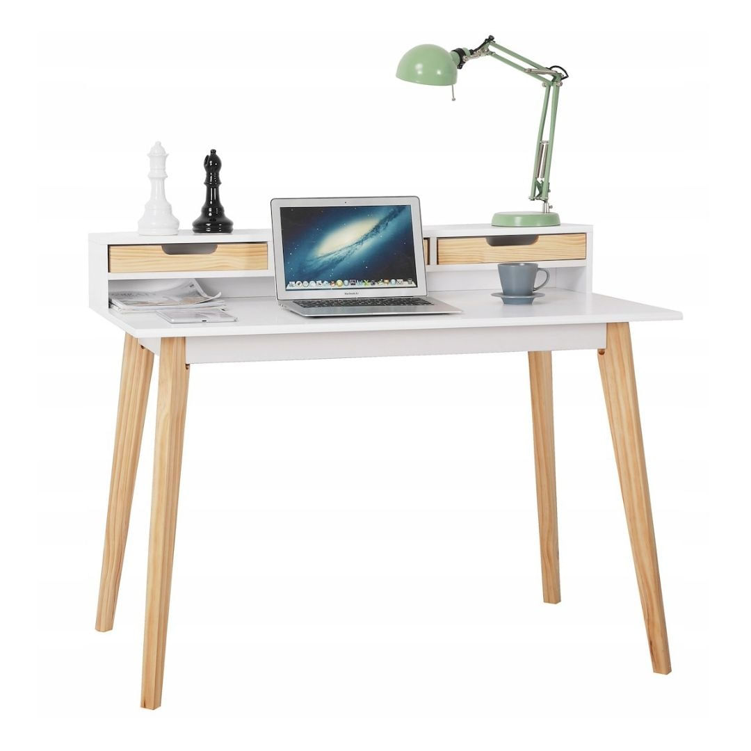 Birou modern Jumi 110x60x90/75 cm – design scandinav, functionalitate si eleganta naturala — imaginea 8