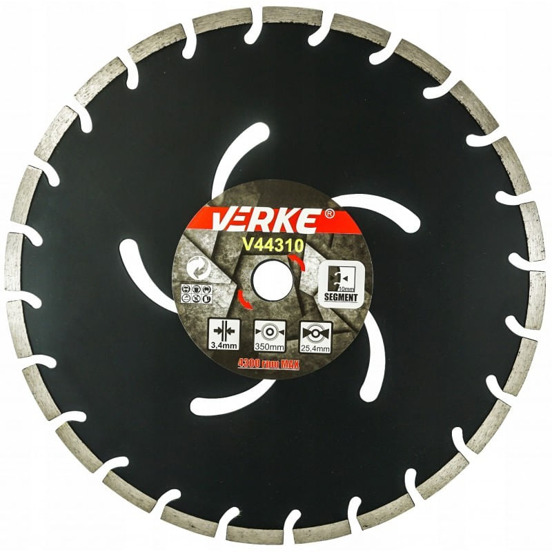 Disc diamantat, 350x25,4x10 mm, V44310, Verke