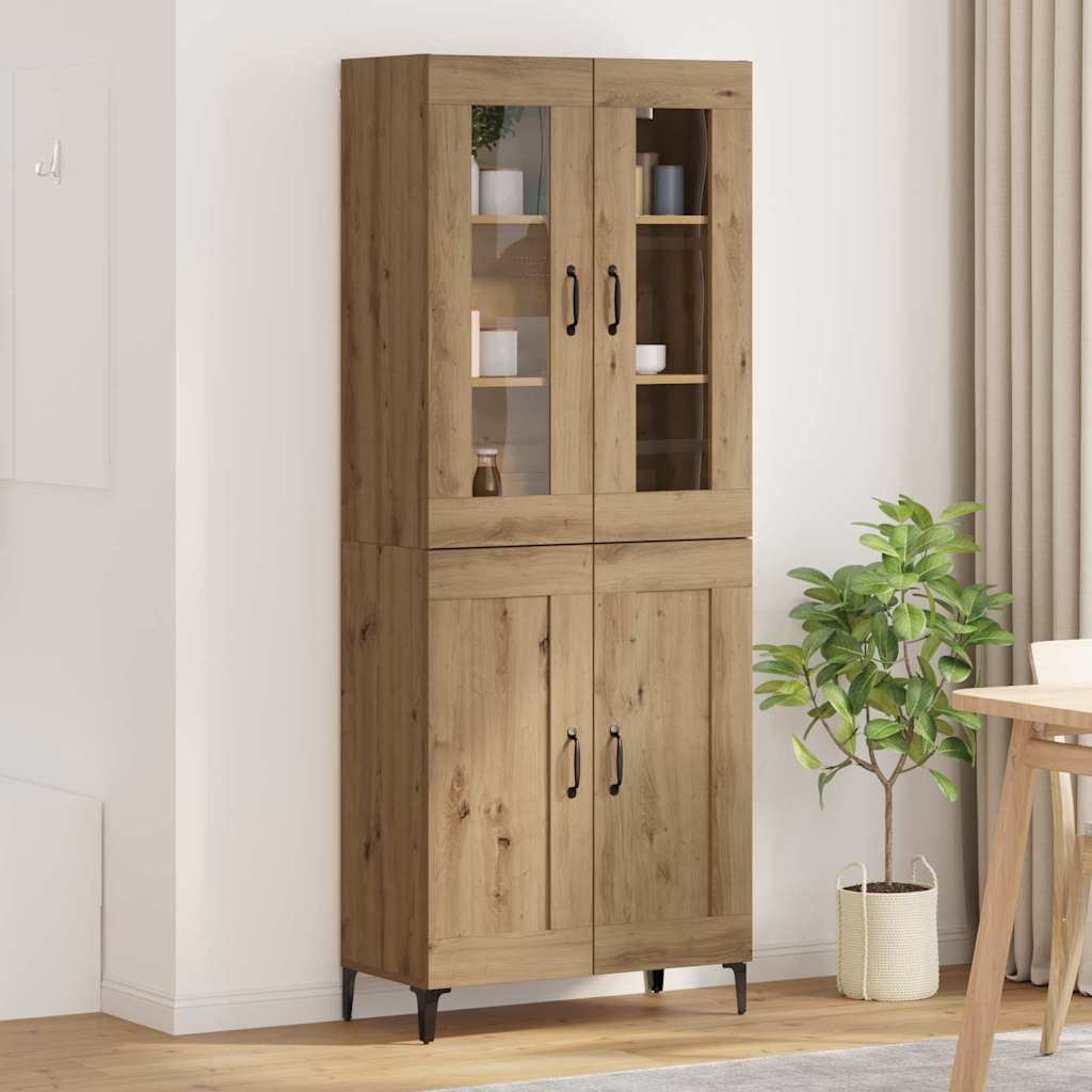 Bufet Stejar Artizanal 69,5 x 34 x 180 cm Lemn compozit — imaginea 2