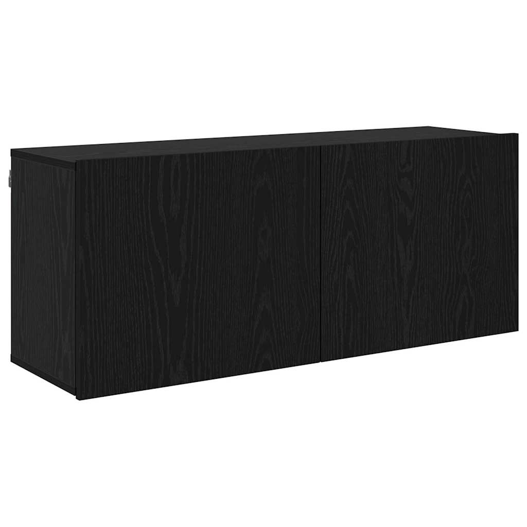 Unitati TV Pe perete 6 pcs Stejar negru Lemn compozit — imaginea 9