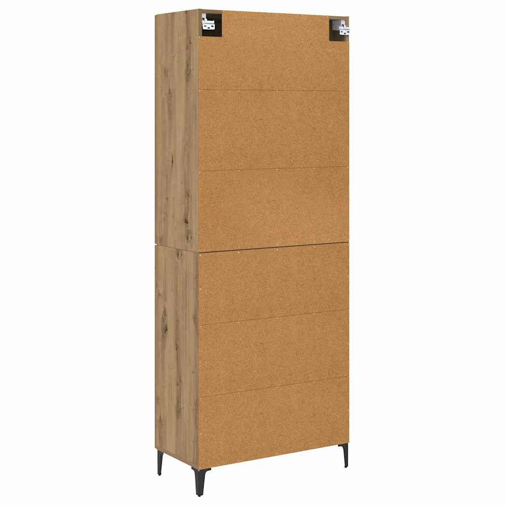 Bufet Stejar Artizanal 69,5 x 34 x 180 cm Lemn compozit — imaginea 8