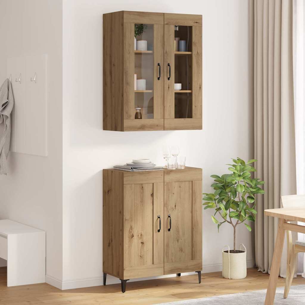 Bufet Stejar Artizanal 69,5 x 34 x 180 cm Lemn compozit — imaginea 5