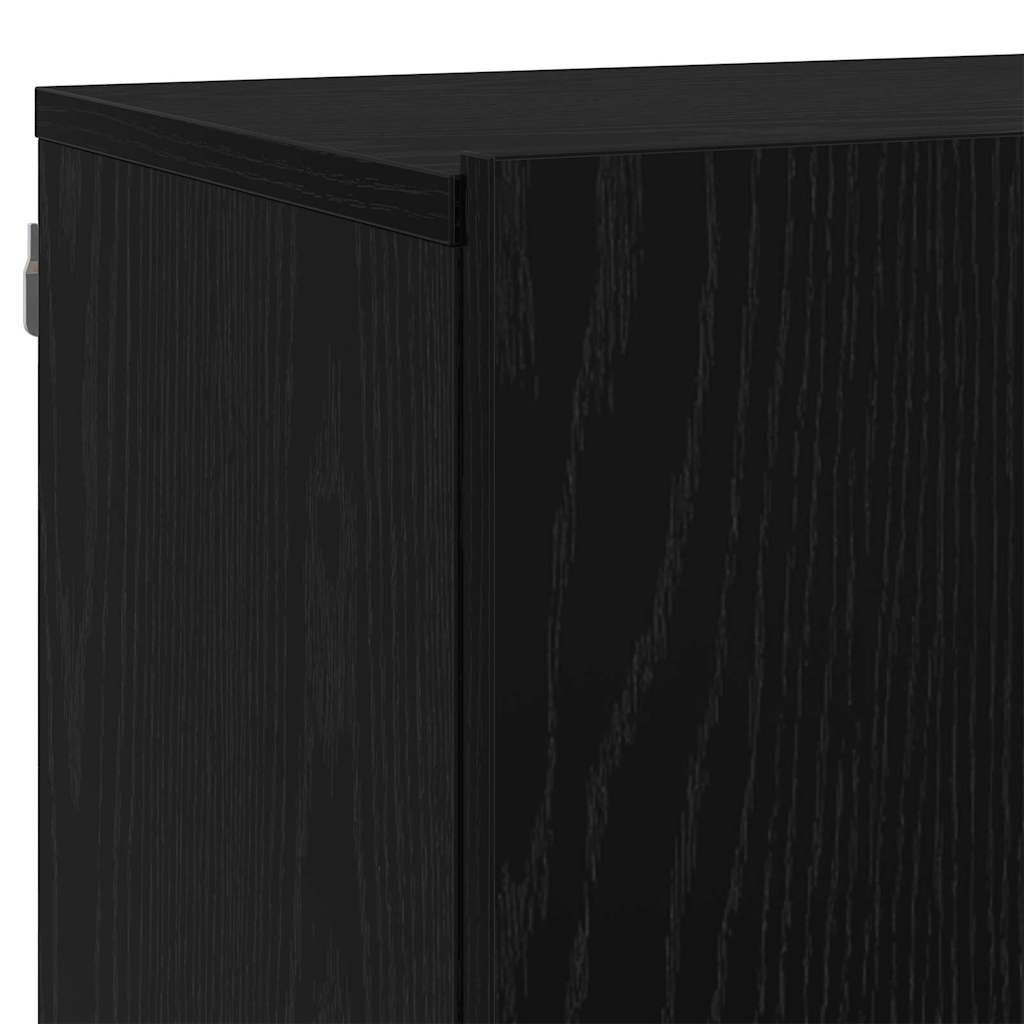 Unitati TV Pe perete 6 pcs Stejar negru Lemn compozit — imaginea 11