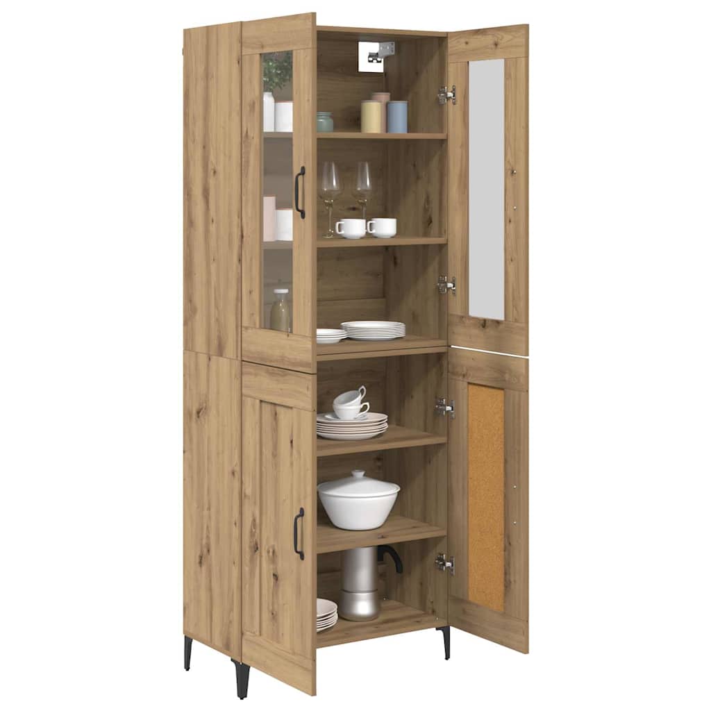 Bufet Stejar Artizanal 69,5 x 34 x 180 cm Lemn compozit — imaginea 6