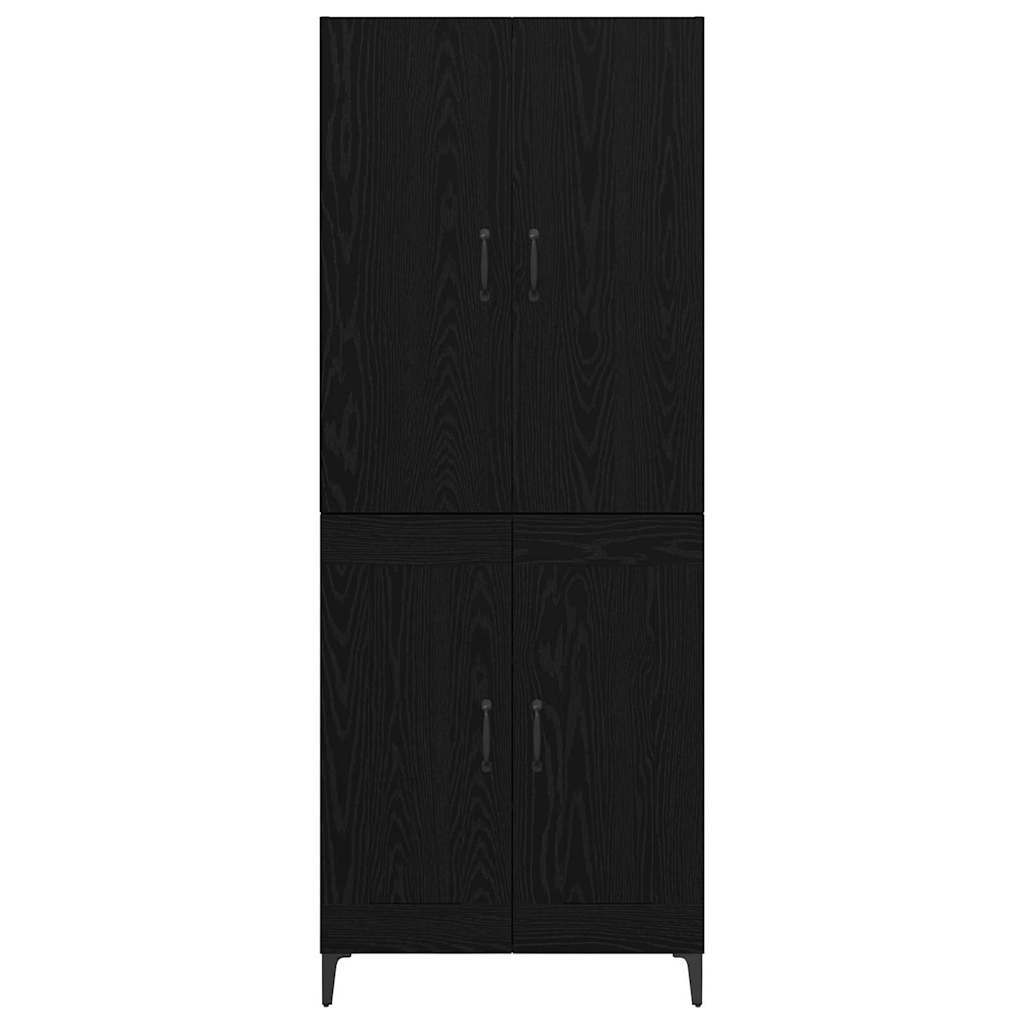 Bufet Stejar Negru 69,5 x 34 x 180 cm Lemn compozit — imaginea 7