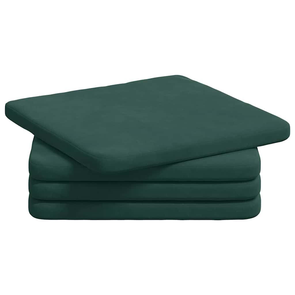 Perne de Sezut 4 pcs Verde inchis 40 x 40 x 3 cm Catifea