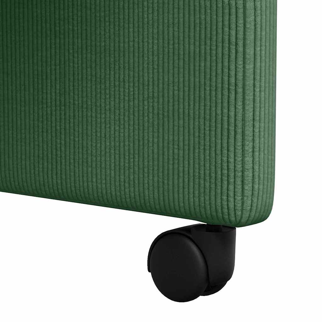 Scaune de dining cu roti 2 pcs Gri verde 57 x 66 x 94 cm — imaginea 10