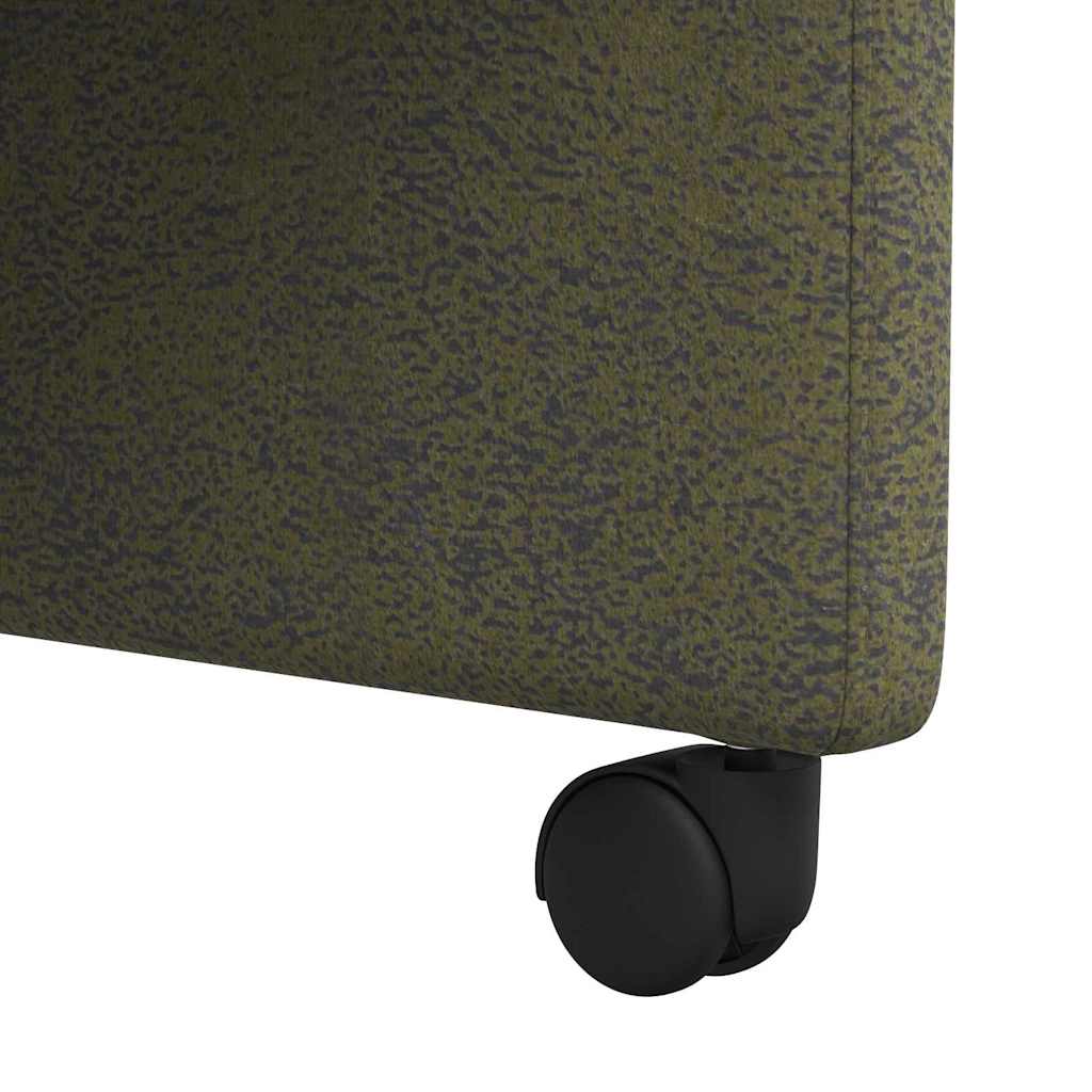 Scaune de dining cu roti 2 pcs Verde militar 58 x 67 x 97 cm — imaginea 10