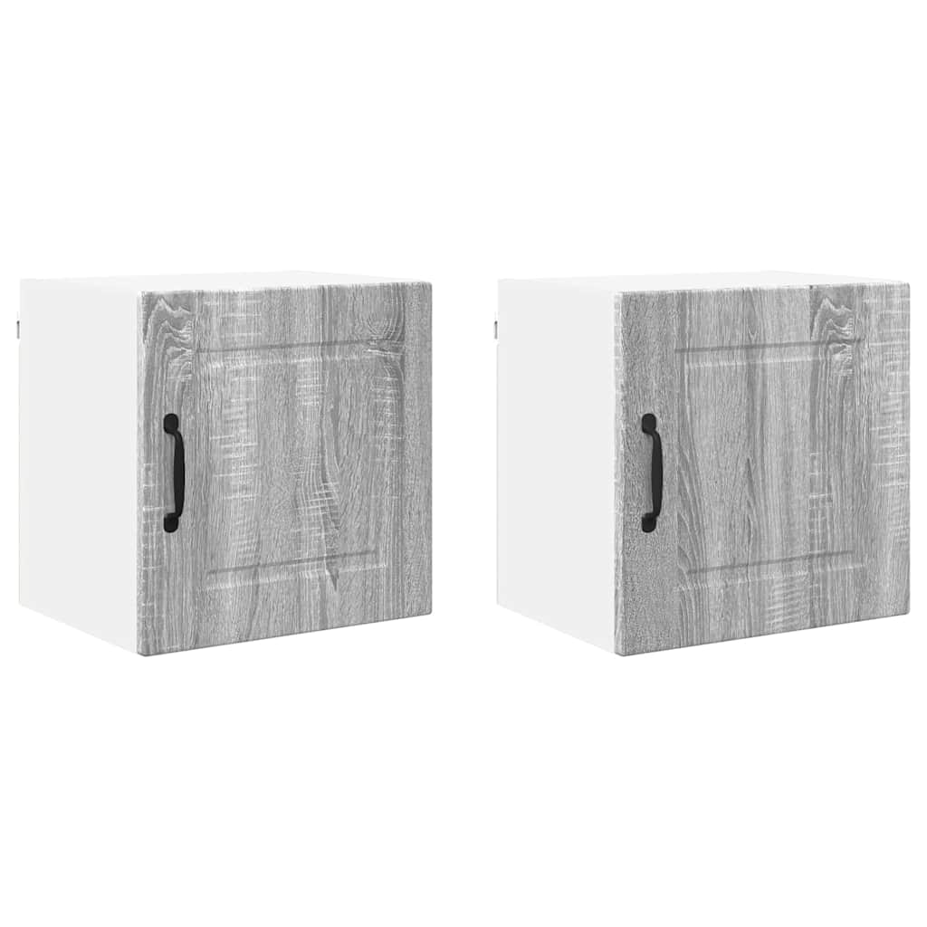 Dulap suspendat de bucatarie 2 pcs Gri Sonoma 40 x 31 x 40 cm
