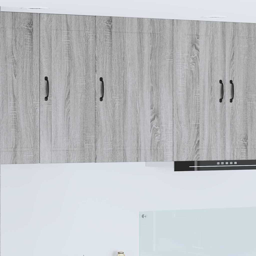 Dulap suspendat de bucatarie cu raft Gri Sonoma 50 x 31 x 80 cm — imaginea 2