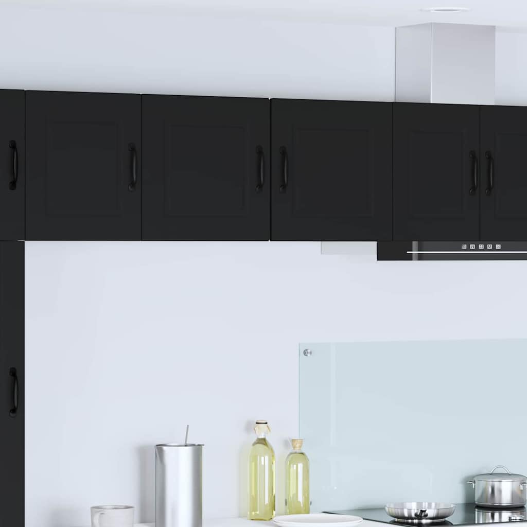 Dulap suspendat de bucatarie cu raft Negru 40 x 31 x 40 cm — imaginea 2