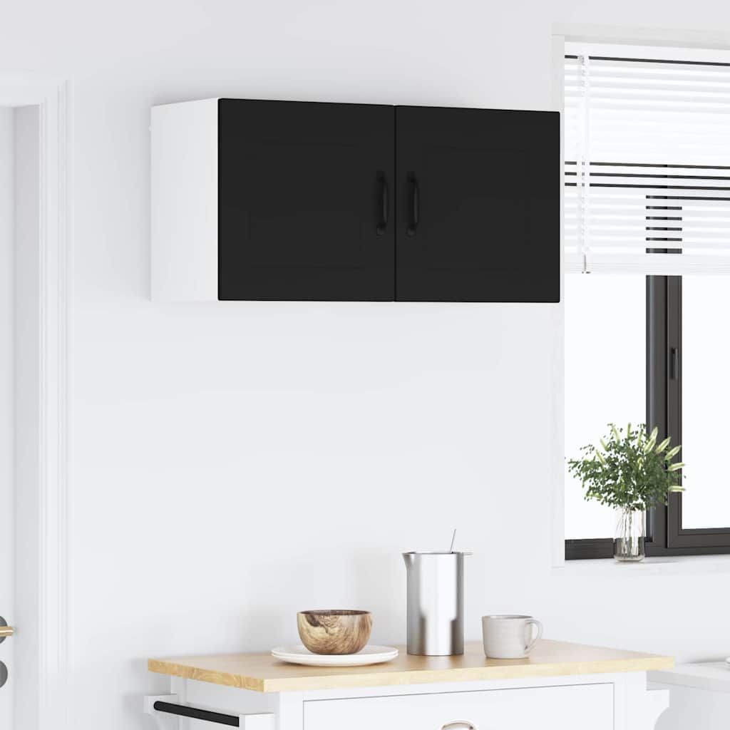 Dulap suspendat de bucatarie cu raft Negru 40 x 31 x 40 cm — imaginea 5