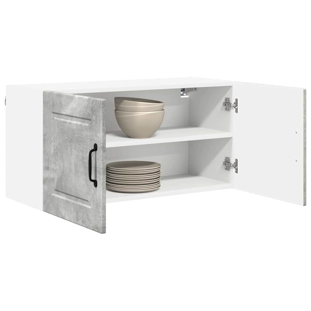 Dulap suspendat de bucatarie Gri din beton 80 x 31 x 40 cm — imaginea 4
