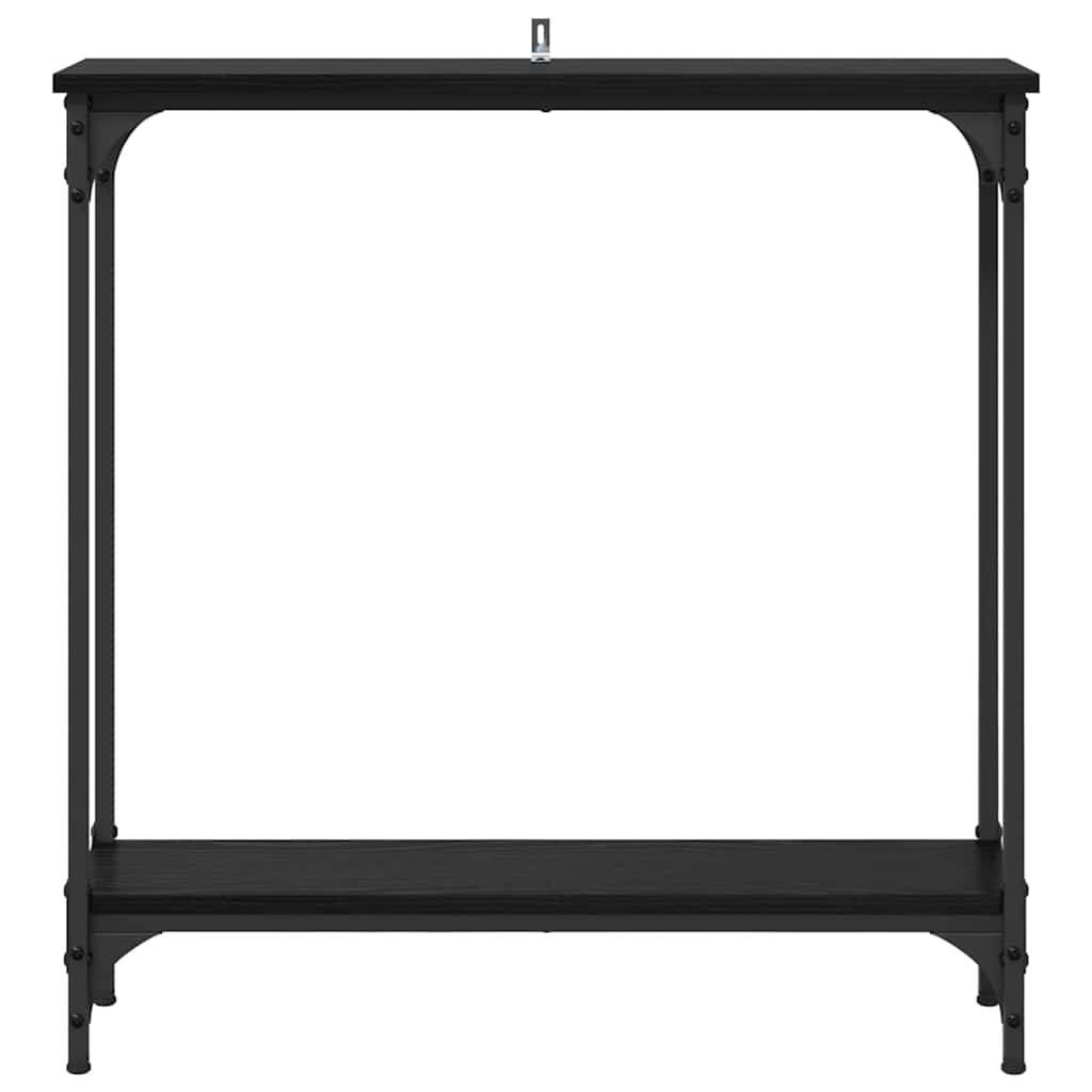 Masa de consola Stejar Negru 75 x 22,5 x 75 cm Lemn compozit — imaginea 6