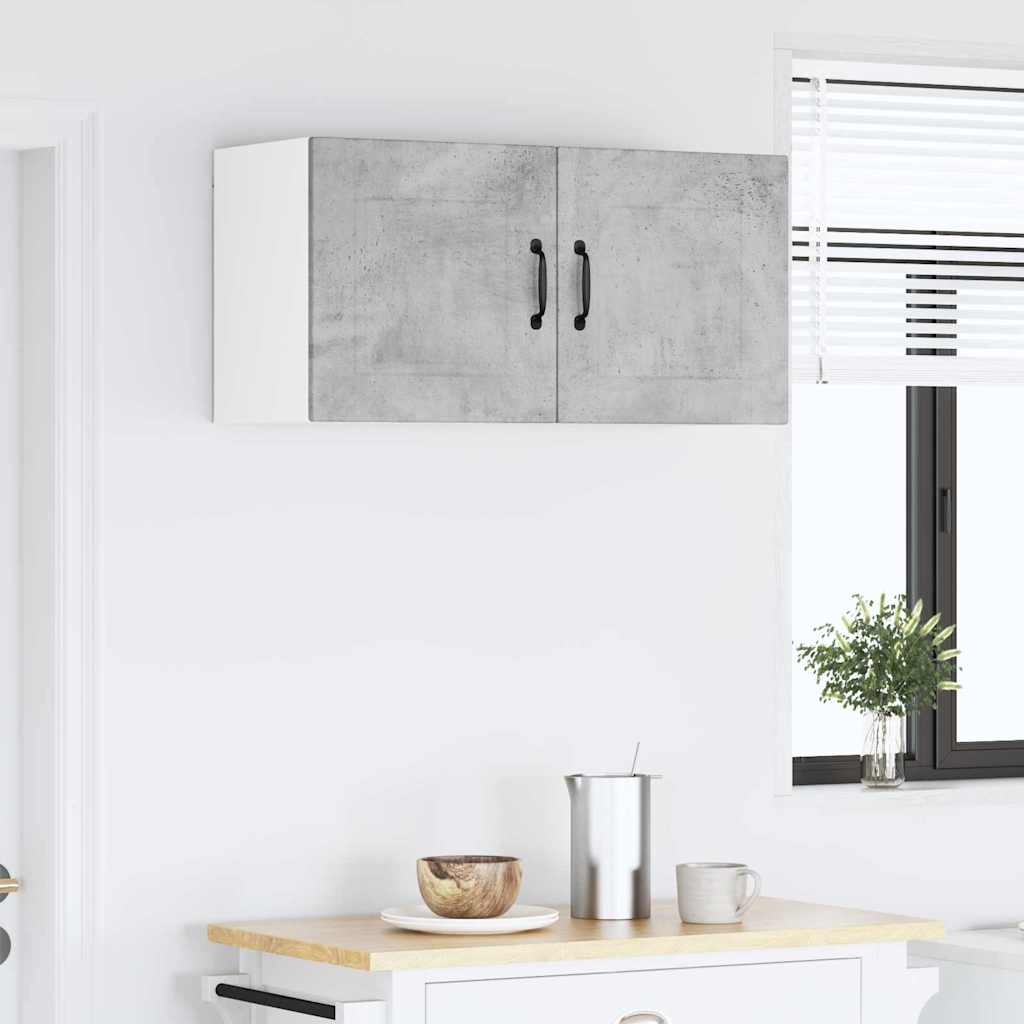 Dulap suspendat de bucatarie Gri din beton 80 x 31 x 40 cm — imaginea 5