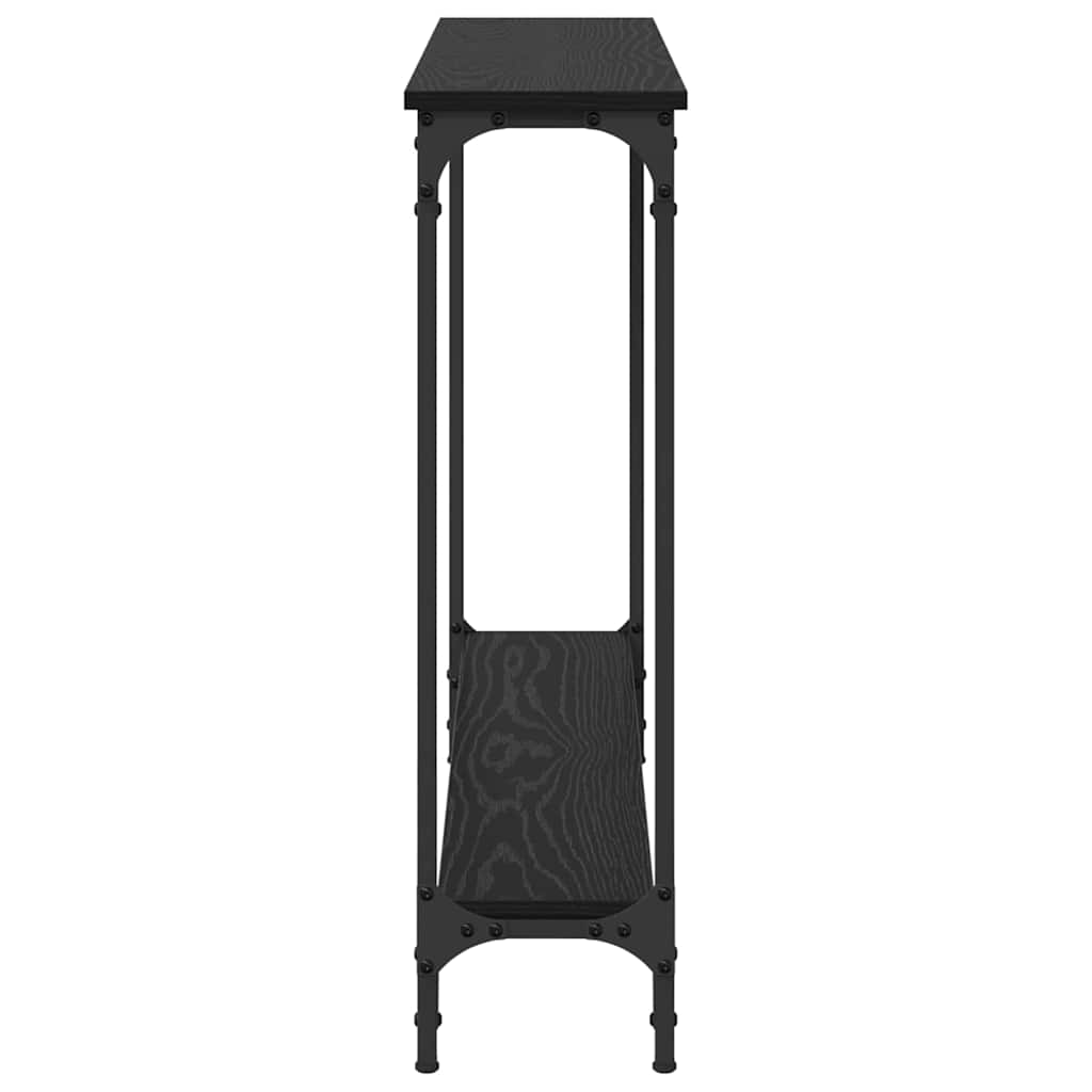 Masa de consola Stejar Negru 102 x 23 x 15.5 cm Lemn compozit — imaginea 7