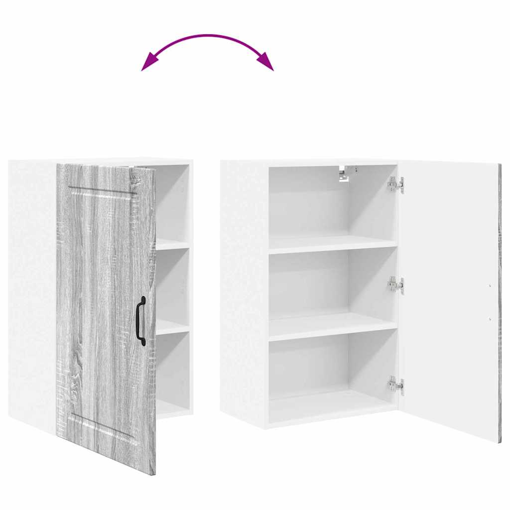 Dulap suspendat de bucatarie cu raft Gri Sonoma 50 x 31 x 80 cm — imaginea 12