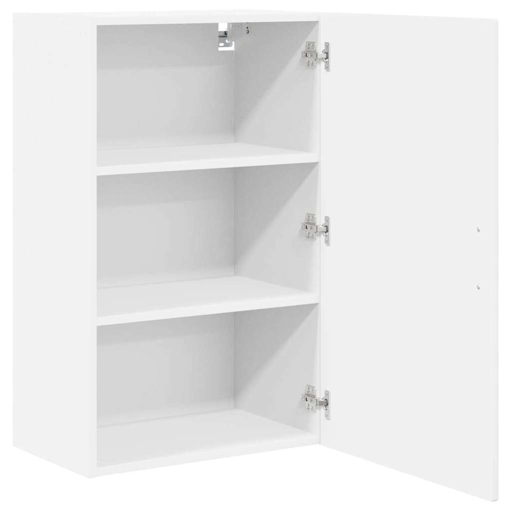 Dulap suspendat de bucatarie cu raft Alb lucios 50 x 31 x 80 cm — imaginea 6