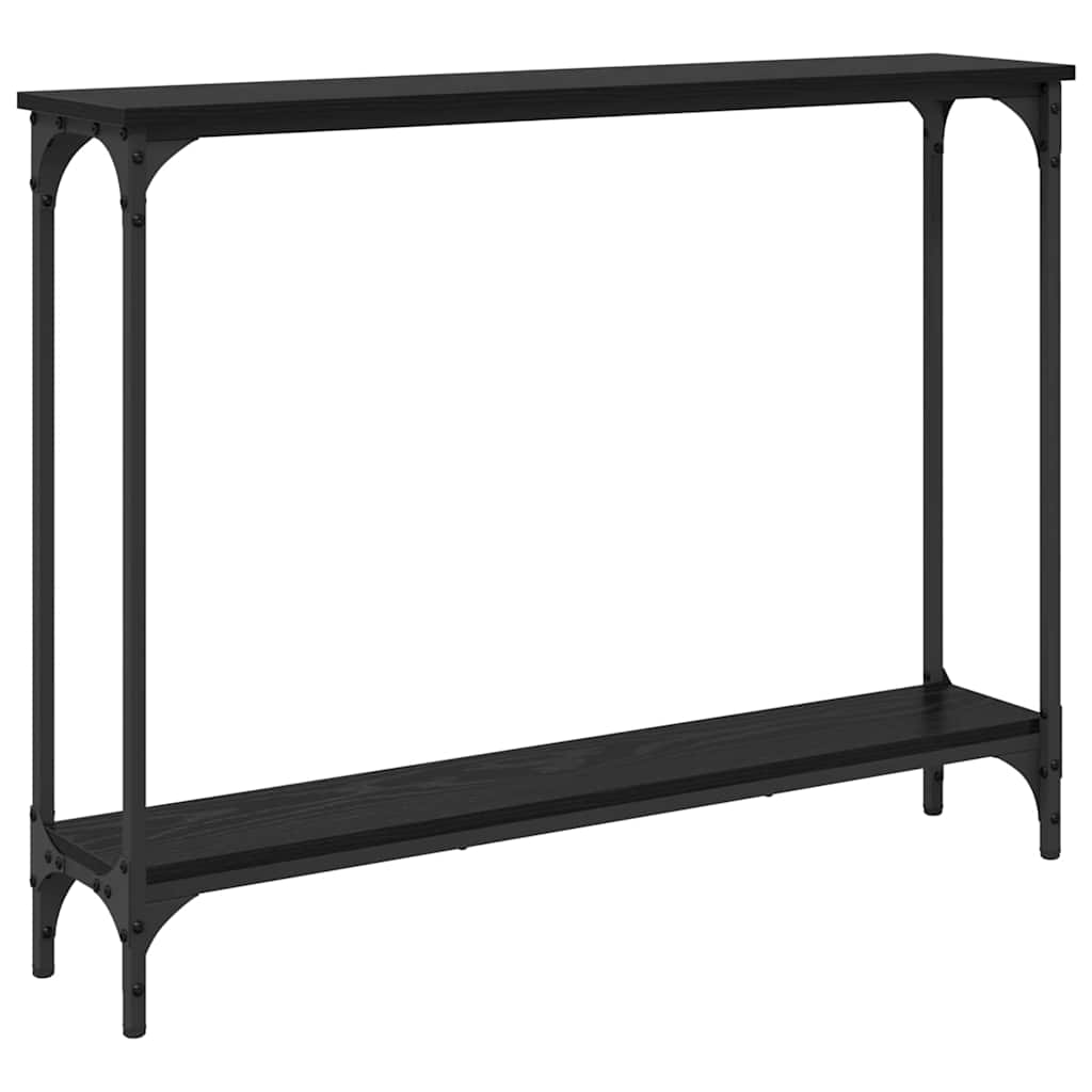 Masa de consola Stejar Negru 102 x 23 x 15.5 cm Lemn compozit — imaginea 8