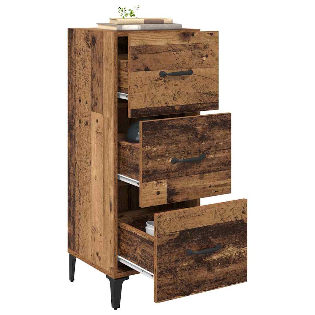 Bufet cu sertar Lemn Vechi 34,5 x 34 x 90 cm Lemn compozit — imaginea 4