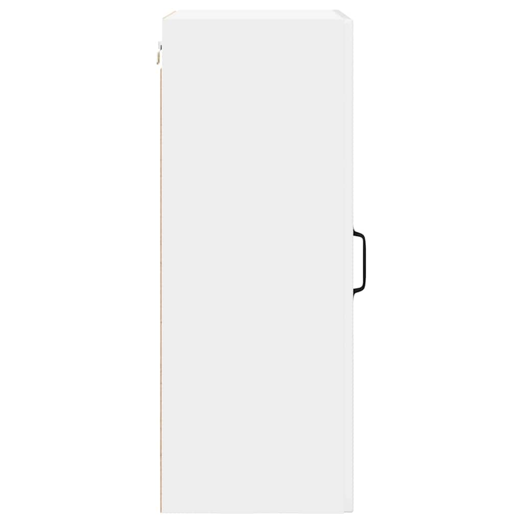 Dulap suspendat de bucatarie cu raft Alb lucios 50 x 31 x 80 cm — imaginea 8