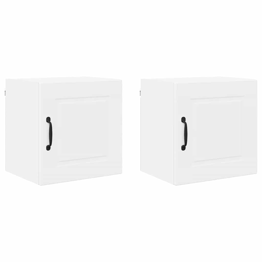 Dulap suspendat de bucatarie cu raft 2 pcs Alb 40 x 31 x 40 cm