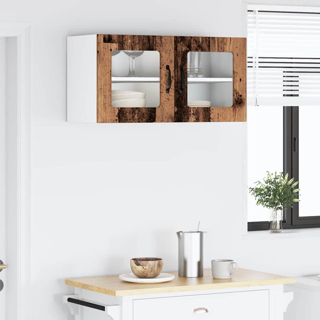 Dulap suspendat de bucatarie cu raft Lemn Vechi 80 x 31 x 40 cm — imaginea 5