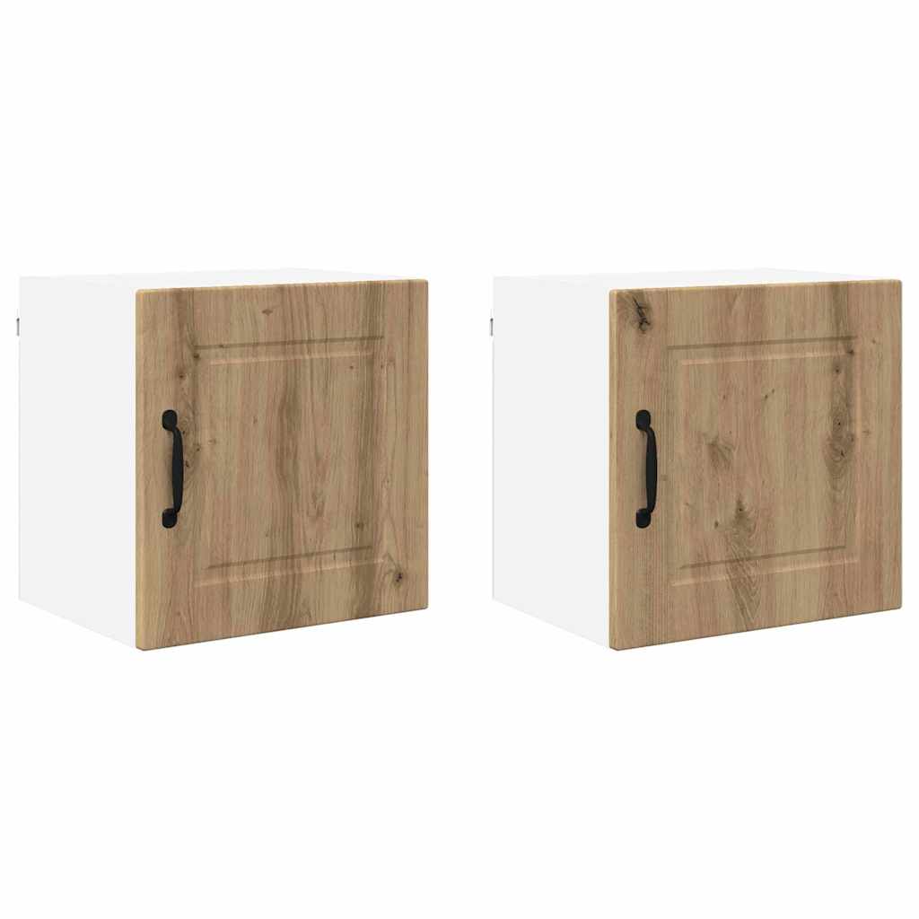 Dulap suspendat de bucatarie cu raft 2 pcs Stejar Artizanal