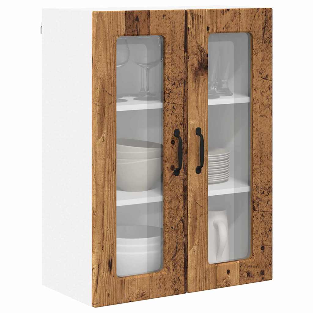 Dulap suspendat de bucatarie cu raft Lemn Vechi 60 x 31 x 80 cm — imaginea 4