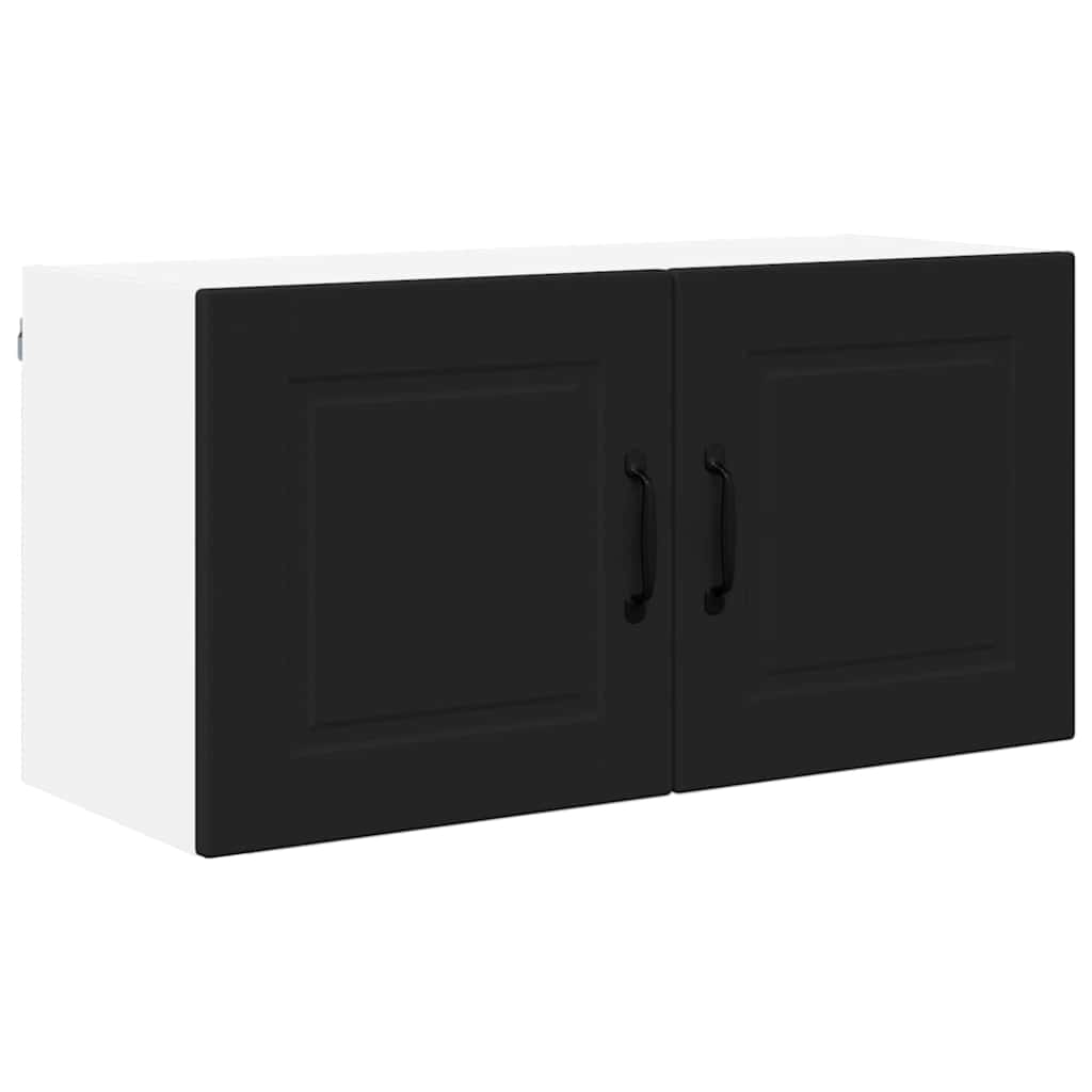 Dulap suspendat de bucatarie cu raft Negru 80 x 31 x 40 cm
