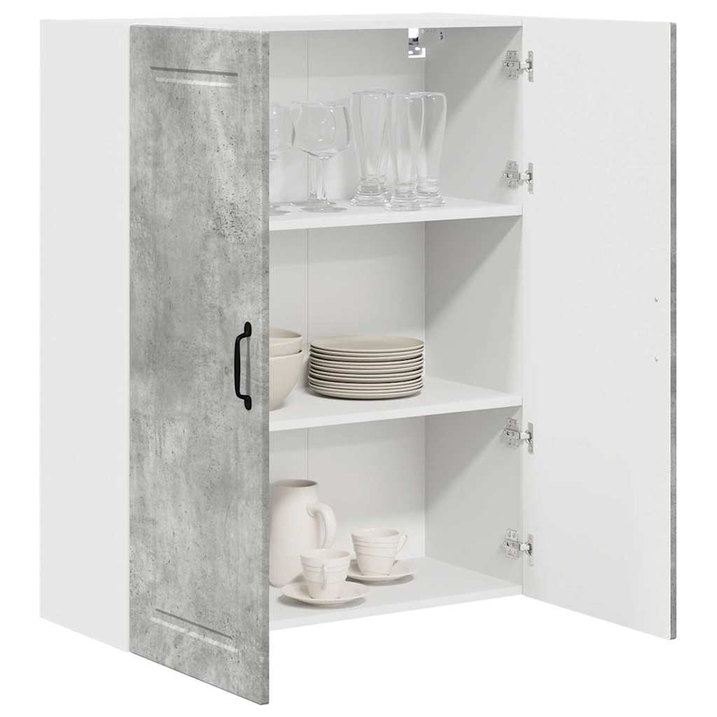 Dulap suspendat de bucatarie Gri din beton 80 x 31 x 100 cm — imaginea 4