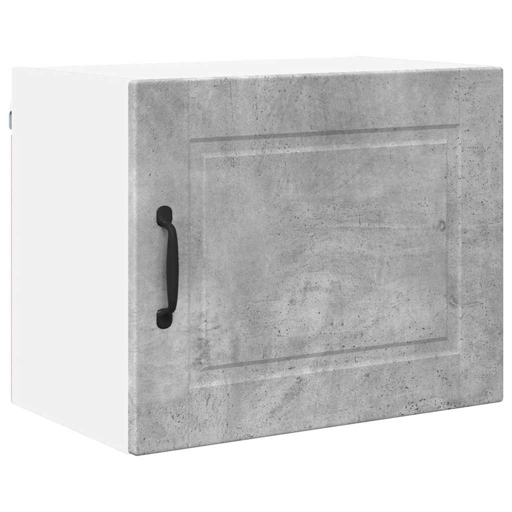 Dulap suspendat de bucatarie cu raft cu usa 2 pcs Gri din beton — imaginea 6