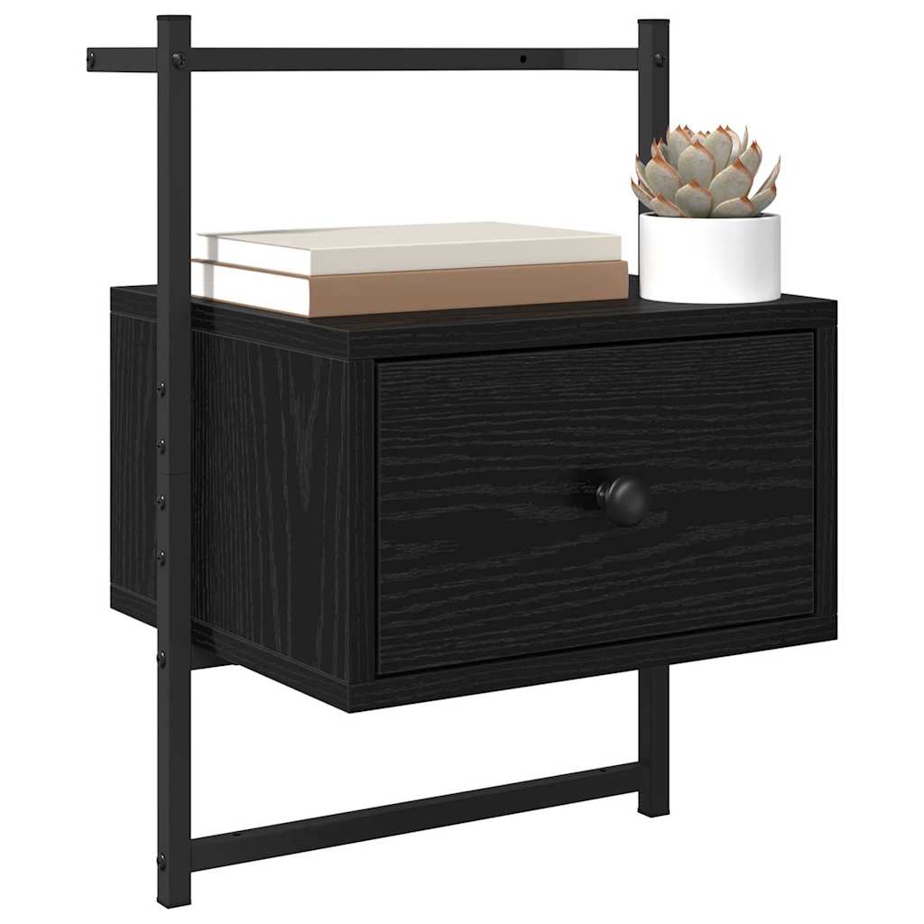 Noptiera Stejar Negru 35 x 30 x 51 cm Lemn compozit — imaginea 4