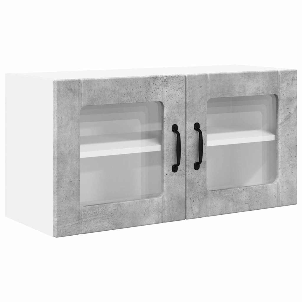Dulap suspendat de bucatarie Gri din beton 80 x 31 x 40 cm