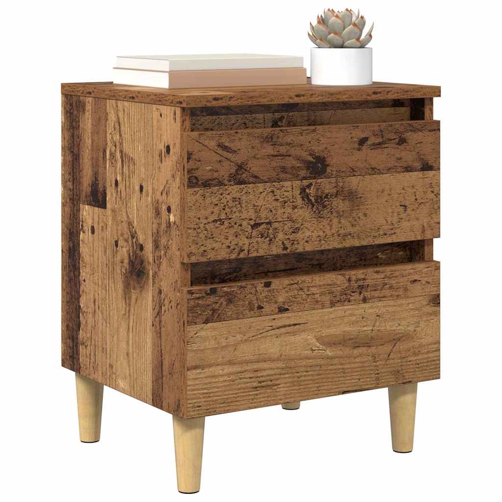 Dulap de pat cu sertar Lemn Vechi 40 x 35 x 50 cm Lemn compozit — imaginea 4
