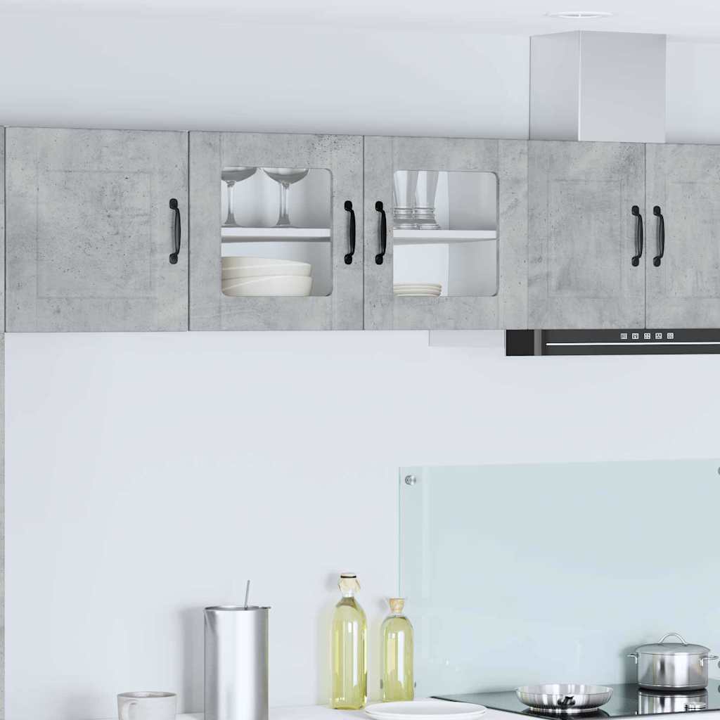 Dulap suspendat de bucatarie Gri din beton 80 x 31 x 40 cm — imaginea 2