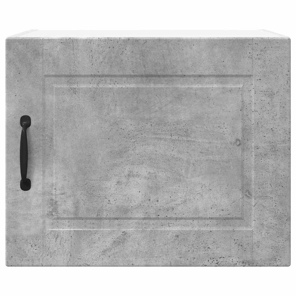 Dulap suspendat de bucatarie cu raft cu usa 2 pcs Gri din beton — imaginea 8