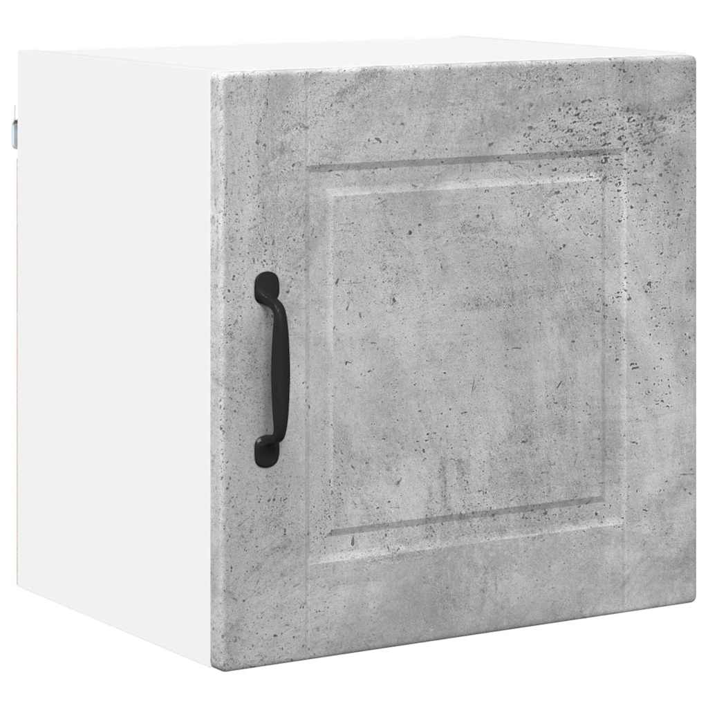 Dulap suspendat de bucatarie cu raft cu usa 2 pcs Gri din beton — imaginea 6