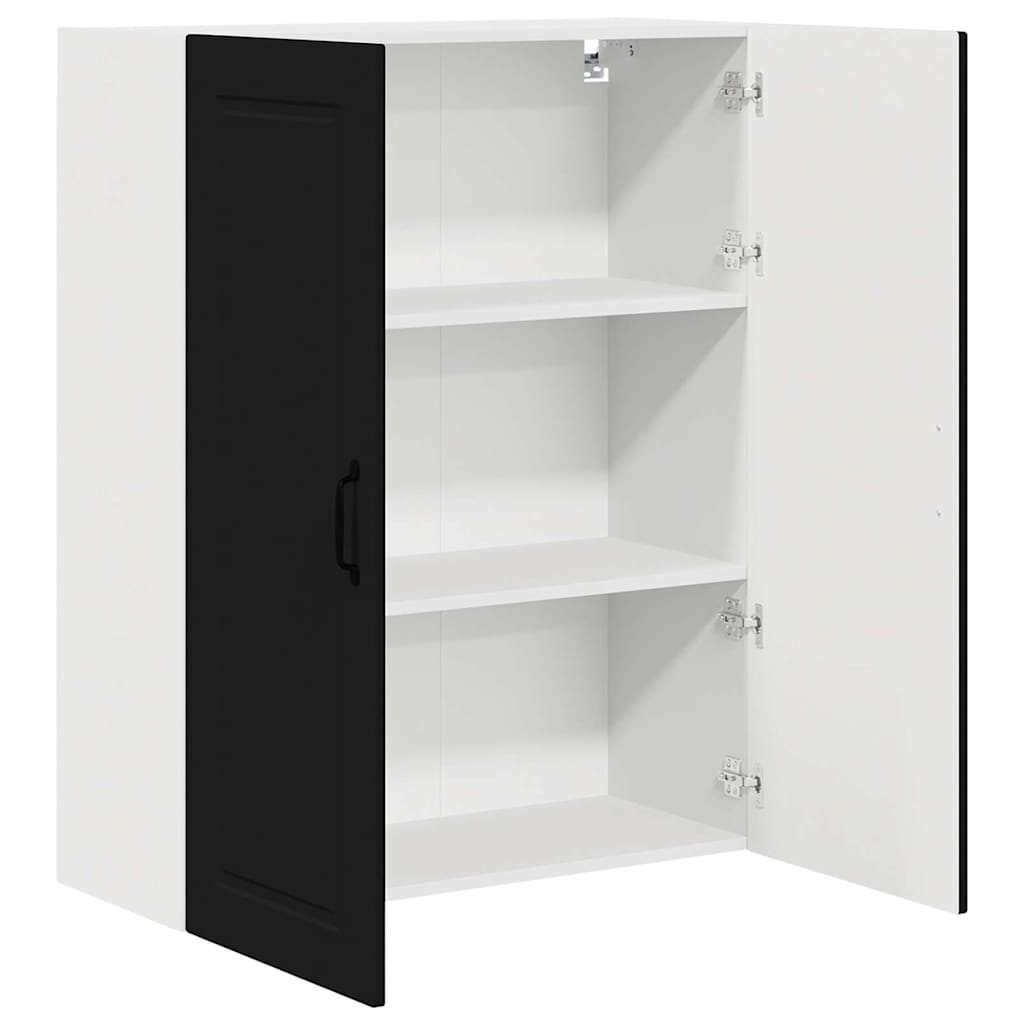 Dulap suspendat de bucatarie cu raft Negru 80 x 31 x 100 cm — imaginea 6