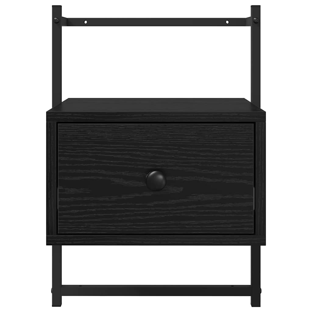 Noptiera Stejar Negru 35 x 30 x 51 cm Lemn compozit — imaginea 7