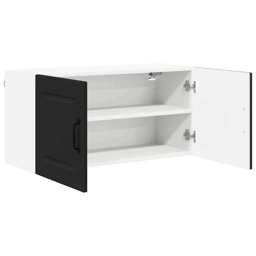 Dulap suspendat de bucatarie cu raft Negru 80 x 31 x 40 cm — imaginea 6