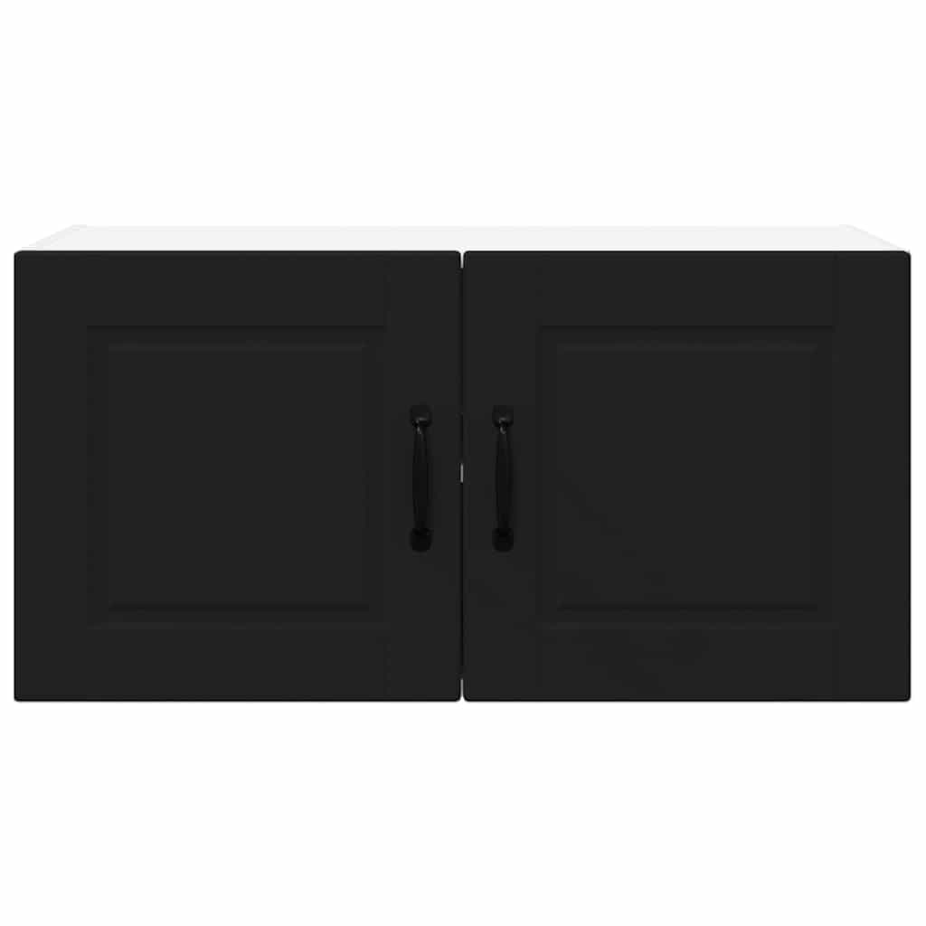 Dulap suspendat de bucatarie cu raft Negru 80 x 31 x 40 cm — imaginea 7