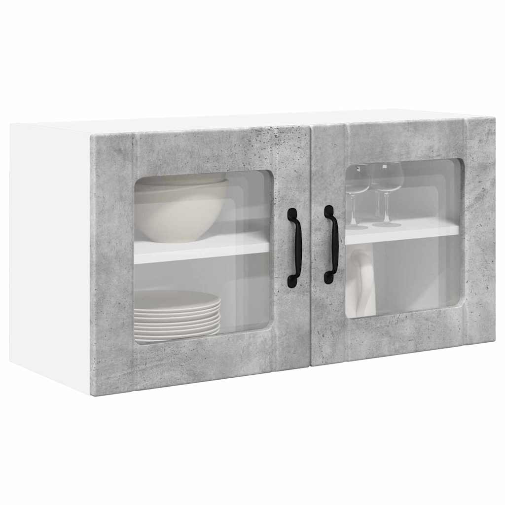 Dulap suspendat de bucatarie Gri din beton 80 x 31 x 40 cm — imaginea 4