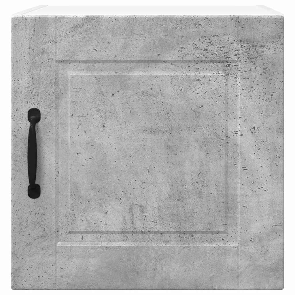Dulap suspendat de bucatarie cu raft cu usa 2 pcs Gri din beton — imaginea 8