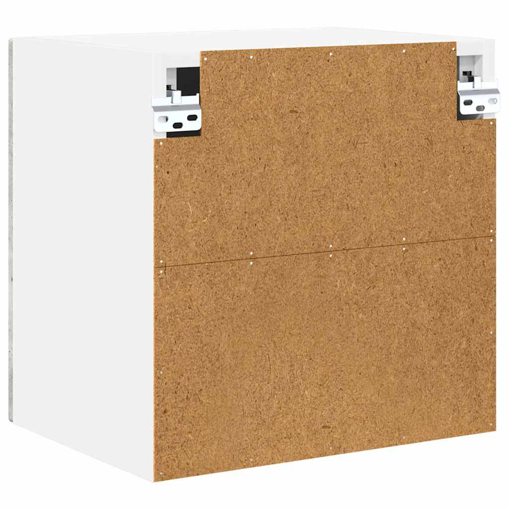 Dulap suspendat de bucatarie cu raft cu usa 2 pcs Gri din beton — imaginea 10