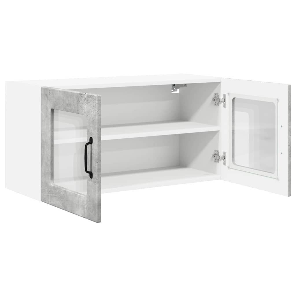 Dulap suspendat de bucatarie Gri din beton 80 x 31 x 40 cm — imaginea 6