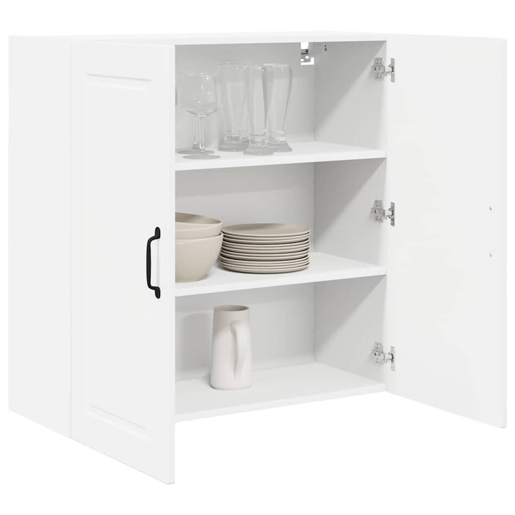 Dulap suspendat de bucatarie cu raft Alb lucios 80 x 31 x 80 cm — imaginea 4