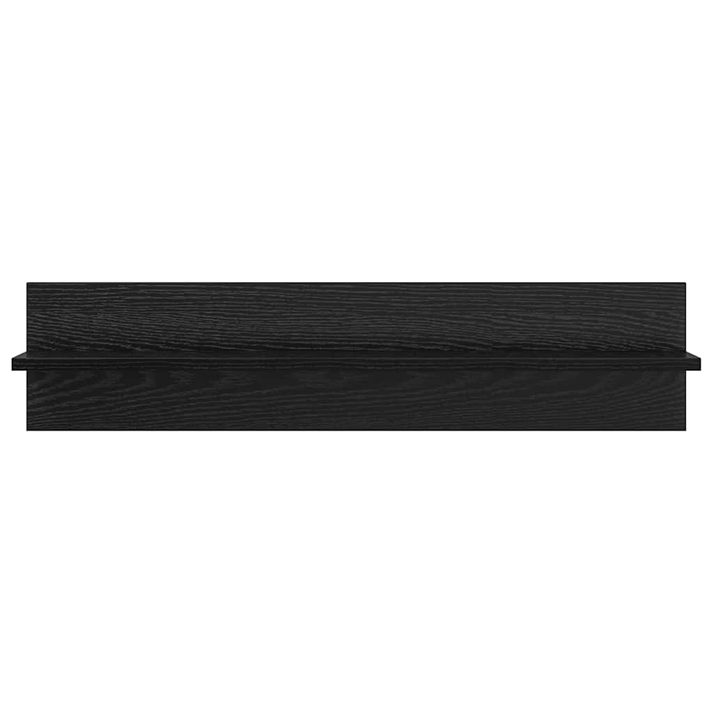 Semele de perete cu raft 4 pcs Stejar Negru 80 x 11,5 x 18 cm — imaginea 7