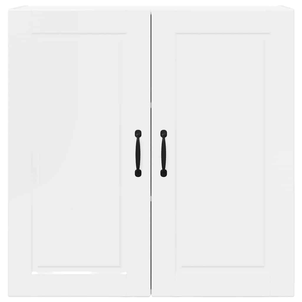 Dulap suspendat de bucatarie cu raft Alb lucios 80 x 31 x 80 cm — imaginea 7